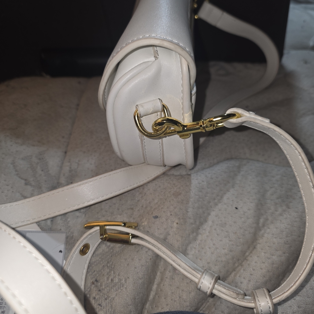 Dior Cream Saddle Crossbody Bag with Gold Hardware - Picture 6 of 7